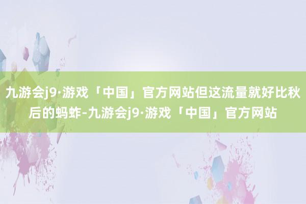 九游会j9·游戏「中国」官方网站但这流量就好比秋后的蚂蚱-九游会j9·游戏「中国」官方网站