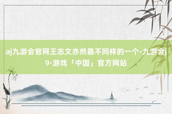 aj九游会官网王志文亦然最不同样的一个-九游会j9·游戏「中国」官方网站